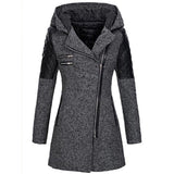 Riley - Women's long winter coat with trendy hood