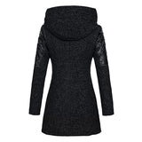 Riley - Women's long winter coat with trendy hood