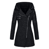 Riley - Women's long winter coat with trendy hood