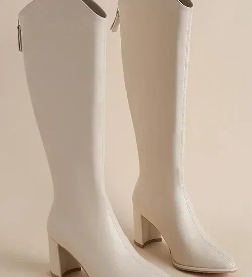 Bianca - Trendy Pointed Knee High Boots for a Fashionable Look