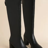 Bianca - Trendy Pointed Knee High Boots for a Fashionable Look