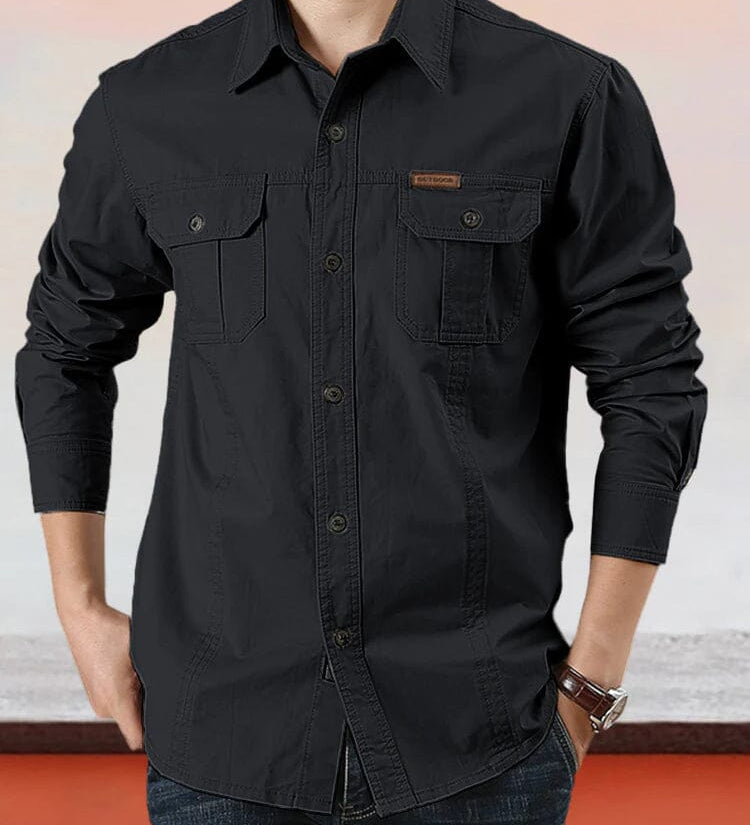 Nate™ - Cotton Solid Color Shirt