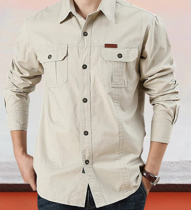 Nate™ - Cotton Solid Color Shirt