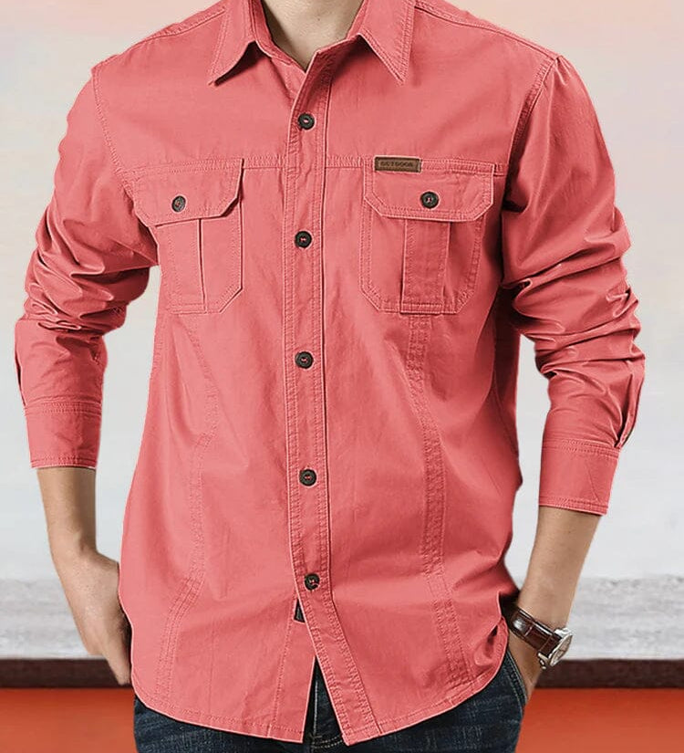 Nate™ - Cotton Solid Color Shirt