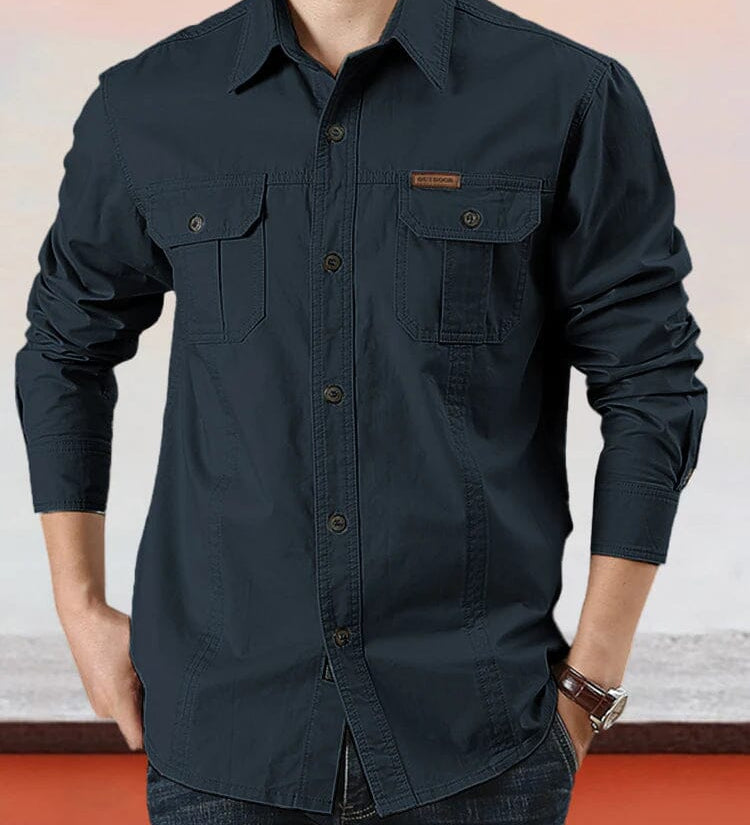 Nate™ - Cotton Solid Color Shirt