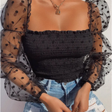 Reena™ - Puff Sleeve Chiffon Blouse