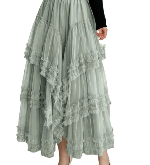 Odilia - Long Pleated Carnival Skirt