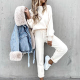 Wilma - Elegant and Comfortable White Jogging Set for Women