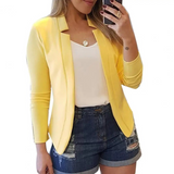 Women's Blazer – Formal Open Cardigan with Front Button Closure