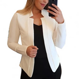 Women's Blazer – Formal Open Cardigan with Front Button Closure