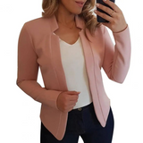 Women's Blazer – Formal Open Cardigan with Front Button Closure