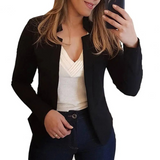 Women's Blazer – Formal Open Cardigan with Front Button Closure