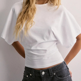 Women's T-Shirt – Wide Sleeves – Round Neck – Batwing T-Shirt – Women's Blouse