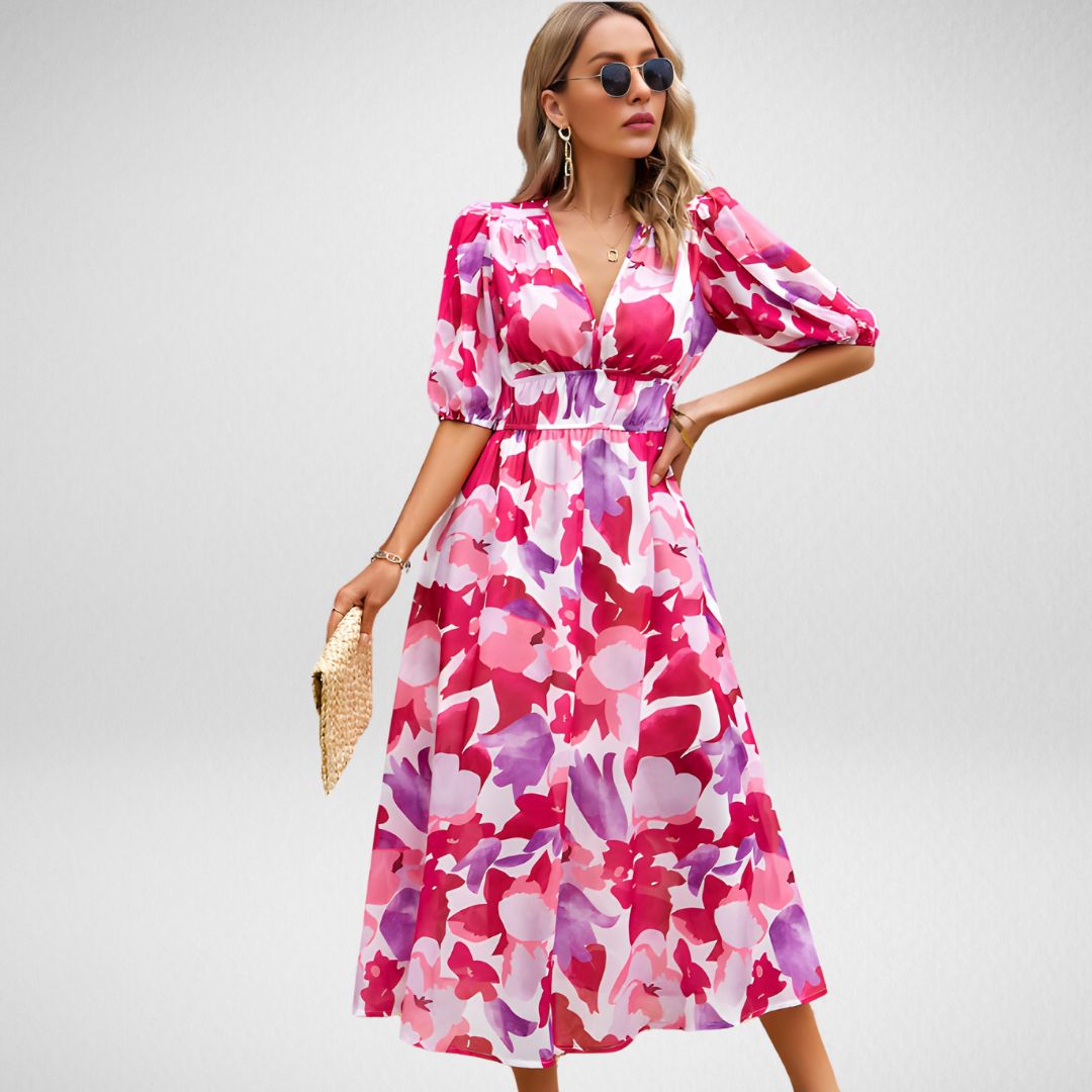 Livia™ - Elegant dress with V-neck