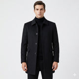 Oliver Beaumont | Classic Wool Overcoat For Men