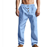 Owen Mitchell | Relaxed Linen-Blend Beach Trousers For Men