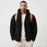 Ethan Moreau | Sherpa Zip Hoodie For Men