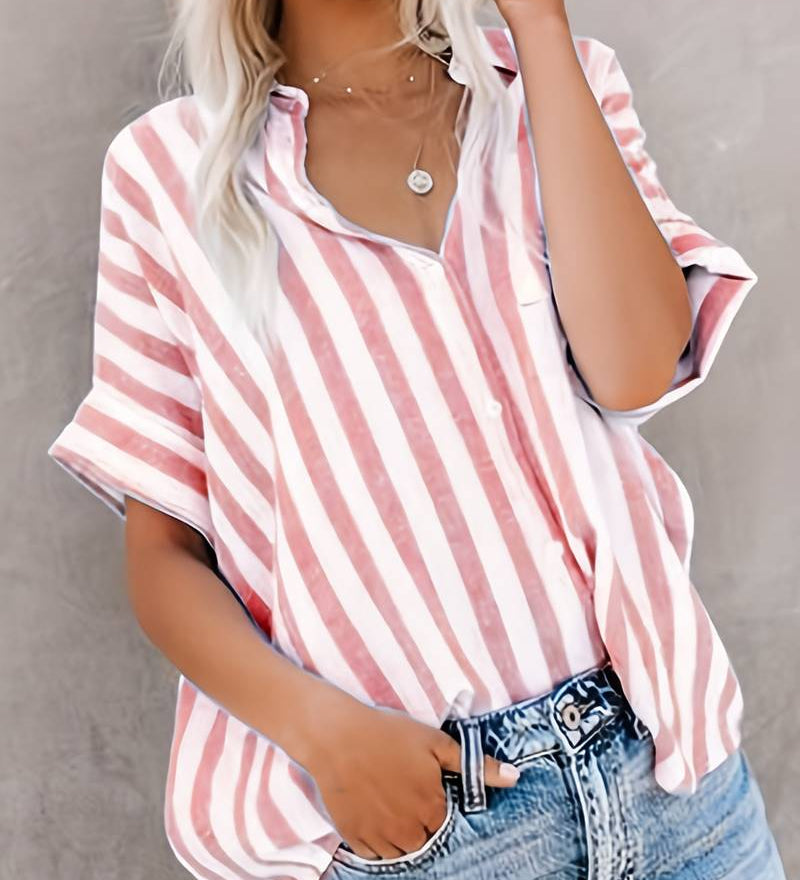 Nina™ - Elegant Striped Shirt