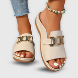 Barbara | Women's Slip-On Flat Slide Sandals