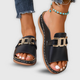 Barbara | Women's Slip-On Flat Slide Sandals