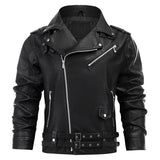Damien Laurent | Classic Leather Biker Jacket For Men