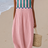 Lily™ Striped Pastel Midi Dress