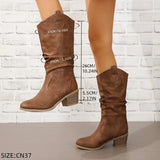 Adeline - Tough Boots with a Chunky Heel and Elegant Pointed Nose