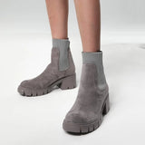 Gwendolyn - Elegant Suede Winter Boots for the Perfect Look