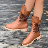Christine | Women's Lace-Up Mid-Calf Boots