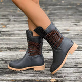 Christine | Women's Lace-Up Mid-Calf Boots