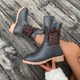 Christine | Women's Lace-Up Mid-Calf Boots