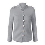 Clara | Women's Button Front Fitted Military Jacket
