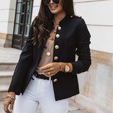 Clara | Women's Button Front Fitted Military Jacket