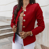 Clara | Women's Button Front Fitted Military Jacket