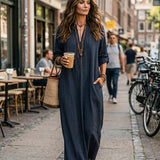 Nomadic Indigo Loose-Fit Maxi Dress