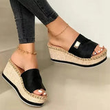 Debra | Women's Espadrille Wedge Slide Sandals