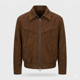 Marco DeLuca | Vintage Suede Zip Jacket with Tailored Modern Fit For Men