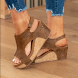 Hallie | Women's Ankle Strap Wedge Sandals