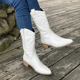 Jessica | Women's Embroidered Mid-Calf Cowboy Boots