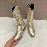 Jessica | Women's Embroidered Mid-Calf Cowboy Boots