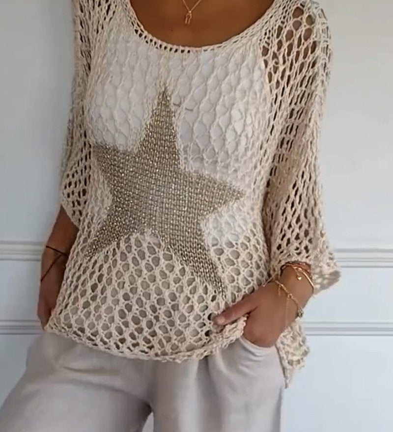 Alice™ - Chic Crochet Knit Top