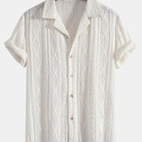 Geometric Jacquard Cuban Shirt