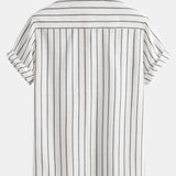 Cotton Brot Strangement Butt Up Shirt