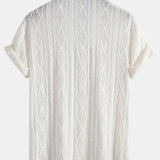 Geometric Jacquard Cuban Shirt