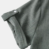 Short Sleeve Linen Henley Shirt