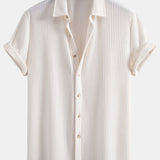 Button-Up Waffle Shirt