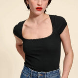 Lily™ - Knit Short Sleeve T-shirt
