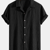 Geometric Jacquard Cuban Shirt