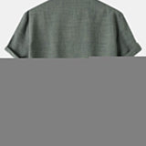 Short Sleeve Linen Henley Shirt
