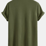 Button-Up Waffle Shirt